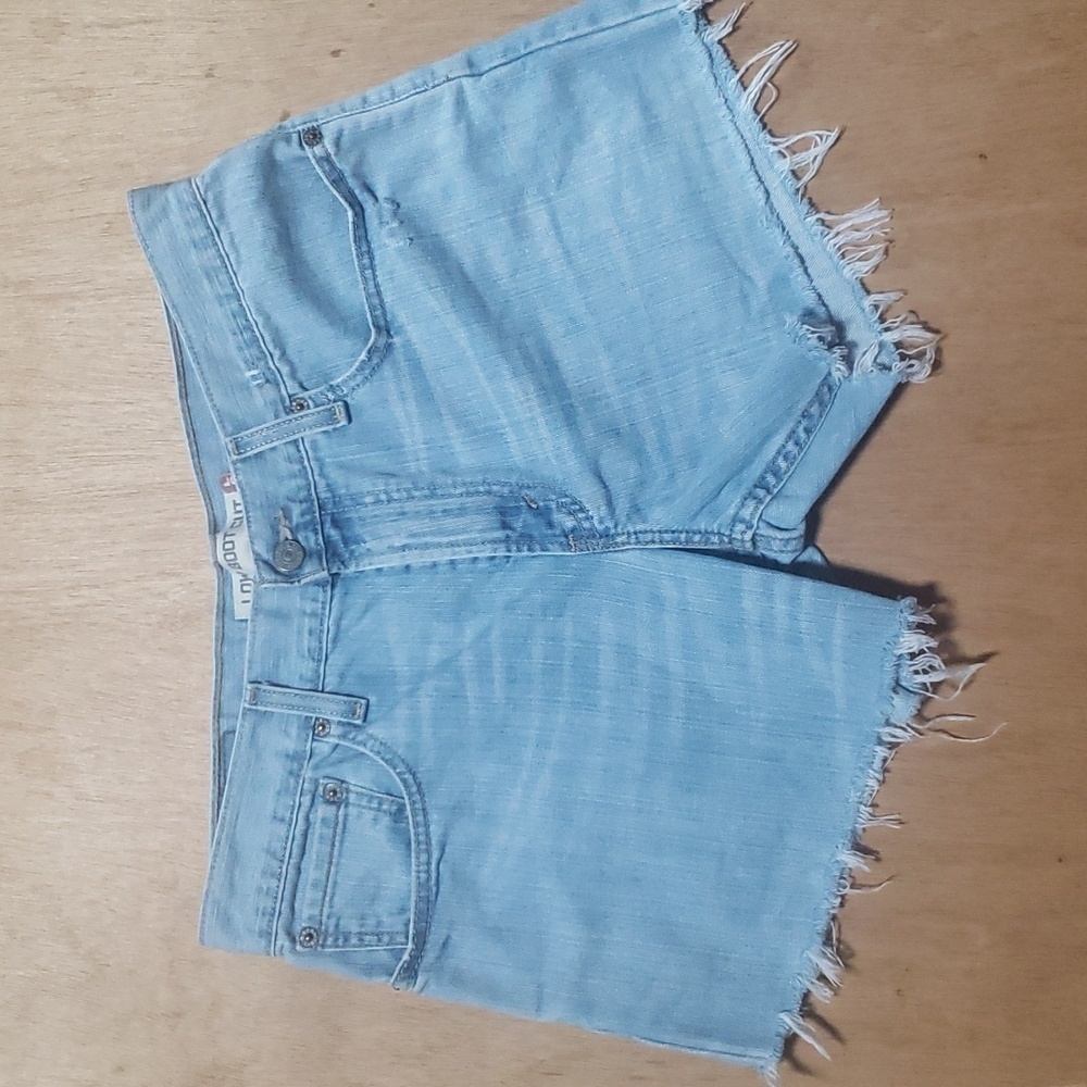 Levis 527 low boot cut denim cutoff shorts nwot